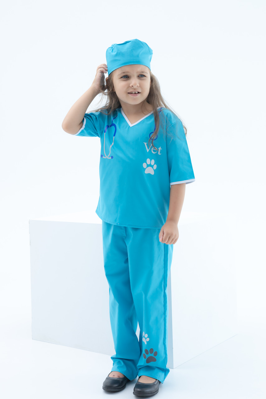 Дитячий карнавальний костюм професії Ветеринар для дівчинки р 110-128