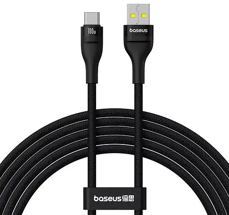 Кабель Baseus Flash 2 Charging Cable USB to Type-C 100W 2m P10311804111-01 Black, фото 1