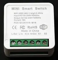 Розумне wi-fi реле Smart Home 16A Бездротовий вимикач WiFi Smart Switch 16A, фото 5
