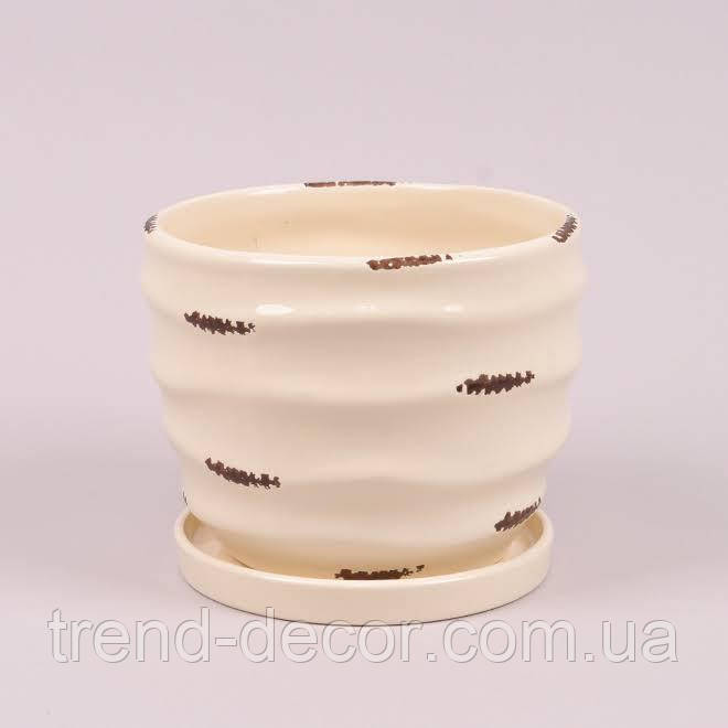 Горщик керамічний К19.008 0.4л. 6шт