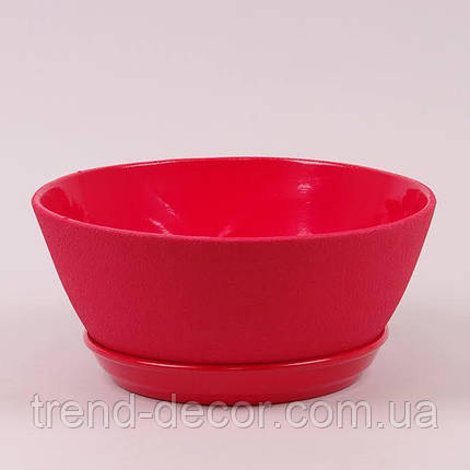 Горщик керамічний Бонсайниця шовк червоний 5л., фото 1