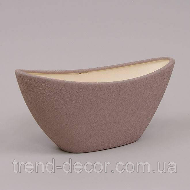 Горщик керамічний Кашпо Човник шовк аметистовий 2.5л.