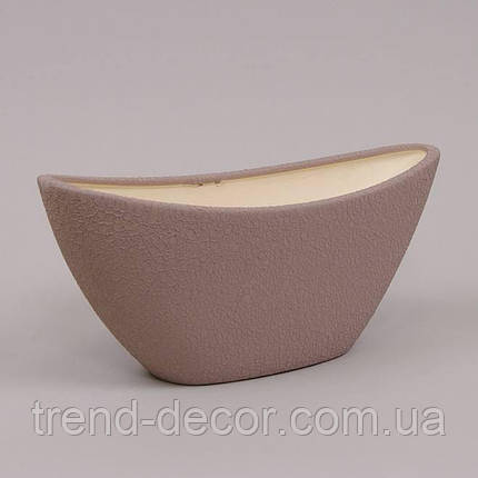 Горщик керамічний Кашпо Човник шовк аметистовий 2.5л., фото 1