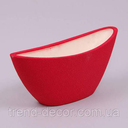 Горщик керамічний Кашпо Човник шовк червоний 2.5л., фото 1