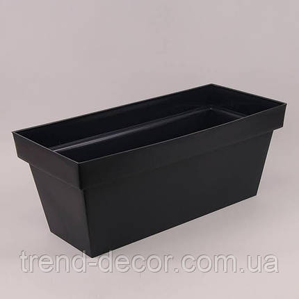 Балконний ящик Cube Case антрацитовий 58.5см., фото 1