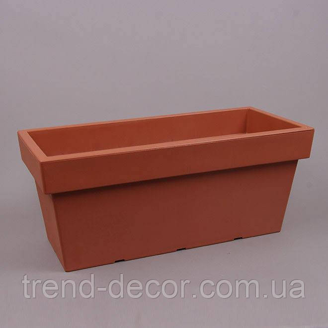 Горщик пластмасовий для терас Lofly Case теракотовий 40см.