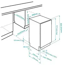 Посудомийна машина Beko DIS46120 44,8 см Шухляда для столових приборів, фото 4