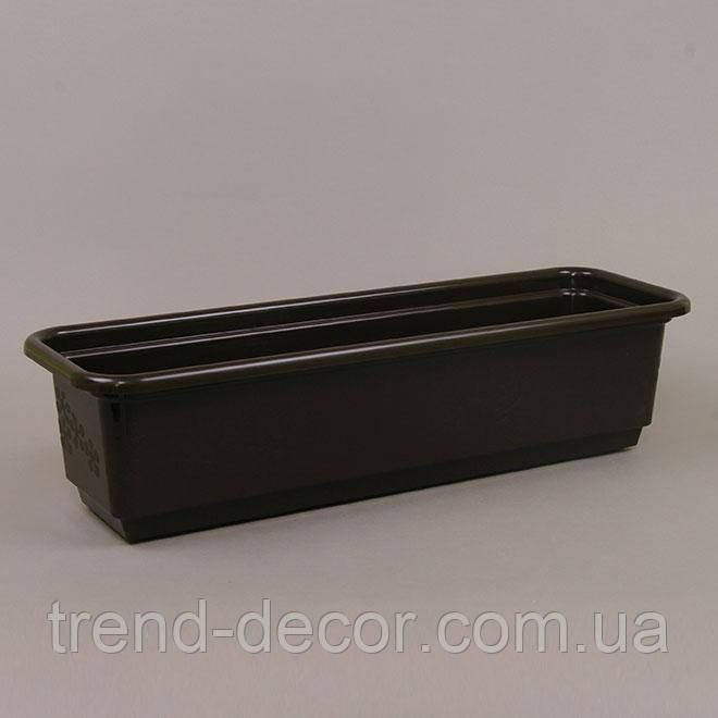 Балконний ящик Анютини оченята коричневий 60 см.