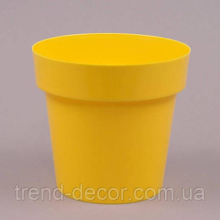 Горщик пластмасовий Классік ДП жовтий 24см., фото 1