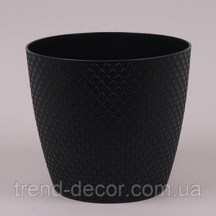 Горщик пластмасовий Orient антрацитовий 19см., фото 1