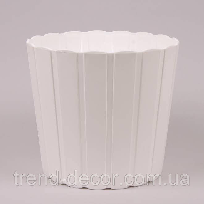 Горщик пластмасовий Boardee Basic білий 17см.