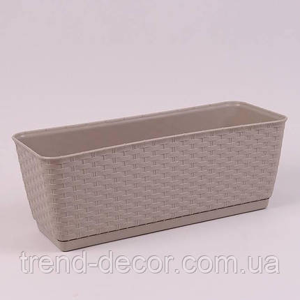 Балконний ящик з підставкою Ratolla P мокка 30см., фото 1