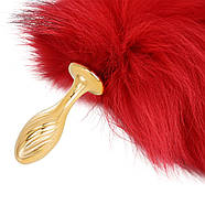 Анальна пробка з хвостом лисиці LOCKINK SEVANDA Red Vixen Set with Pear-shape Plug, фото 7