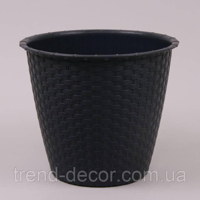 Горщик пластмасовий Ratolla Round антрацитовий 15см.