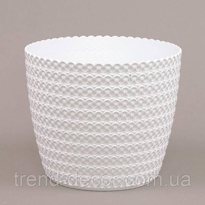 Горщик пластмасовий MAGNOLIA JERSEY білий 30см.