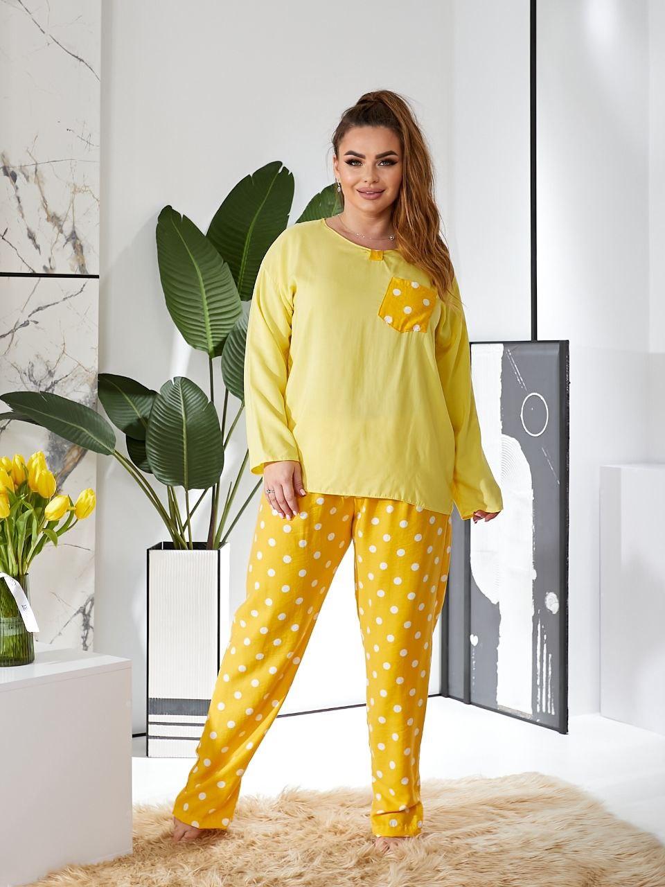 Домашній костюм трикотажна піжама двійка кофта та штани розмір 52, 54, 56, 58 (1113жерд), фото 1