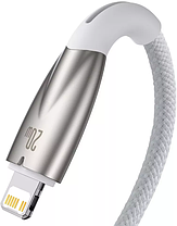 Кабель Baseus Glimmer Series Fast Charging Cable Type-C to Lightning 20W 1m CADH000002 White, фото 4