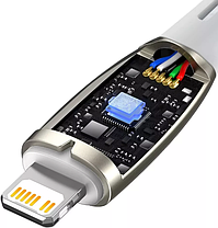 Кабель Baseus Glimmer Series Fast Charging Cable Type-C to Lightning 20W 1m CADH000002 White, фото 5