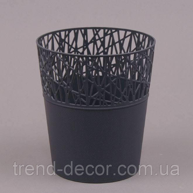 Горщик пластмасовий City графітовий 18см.