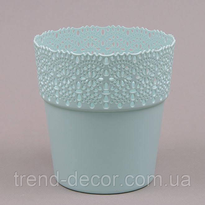 Горщик пластмасовий Белла м'ятний 14.5см.