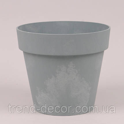 Горщик пластмасовий Cube Beton Effect бетон 20см., фото 1
