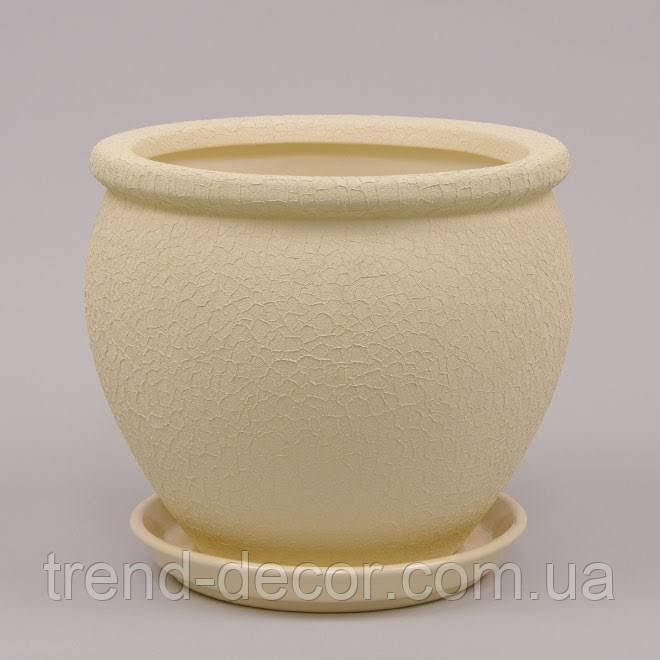 Горщик керамічний В'єтнам шовк бежевий 18л.