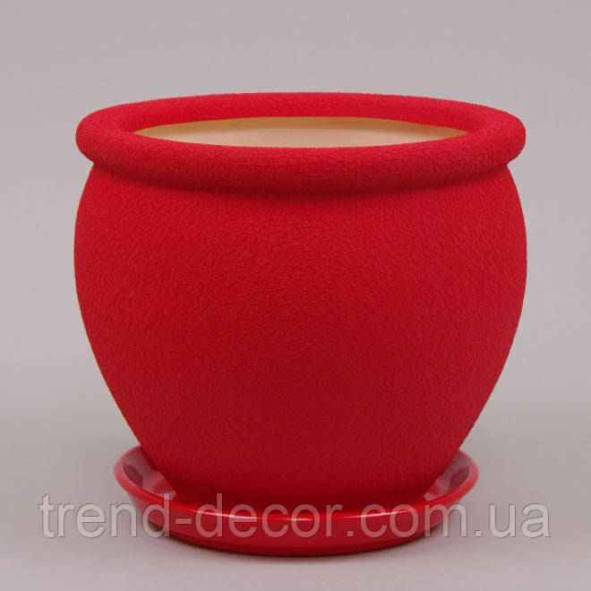 Горщик керамічний В'єтнам шовк червоний 5л.