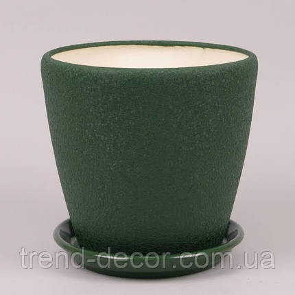 Горщик керамічний Грація шовк хакі 10л., фото 1