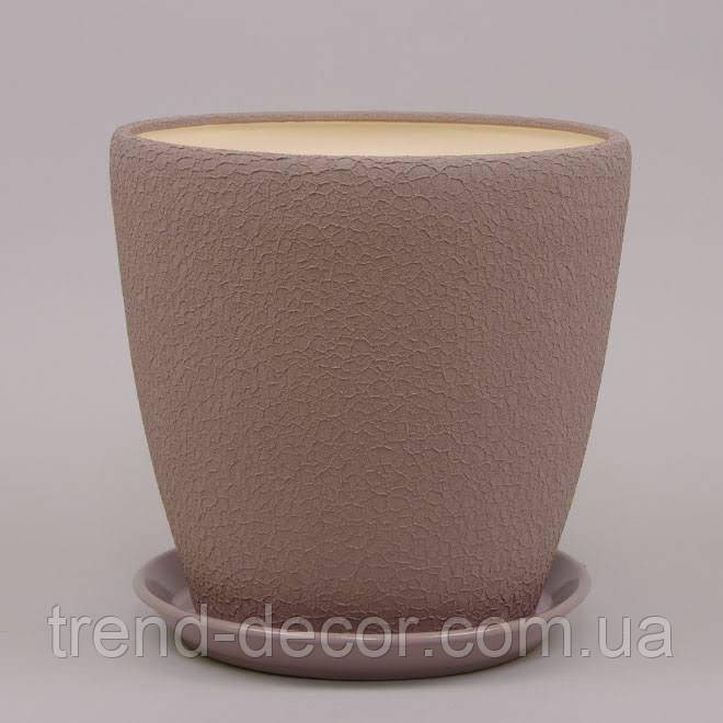 Горщик керамічний Грація шовк аметистовий 4.5л.