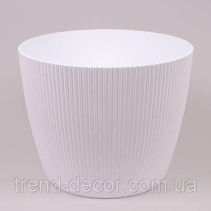 Горщик пластмасовий MAGNOLIA JUMPER білий 22см., фото 1