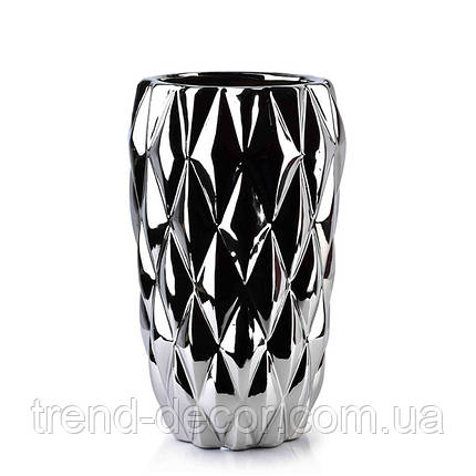Ваза керамічна BASILE SILVER H-24.5 см. 36019, фото 1