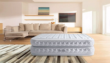 Надувне ліжко — матрац із насосом Intex 64490 152*203*51 см