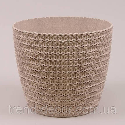 Горщик пластмасовий MAGNOLIA JERSEY ECO білий 30см., фото 1