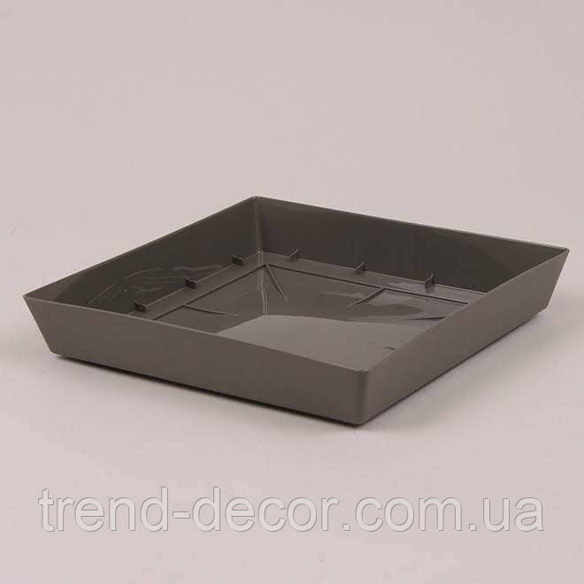 Підставка пластмасова Lofly Saucer Square сіра 18х18см.