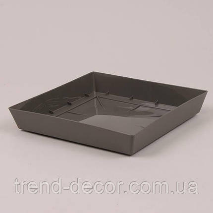 Підставка пластмасова Lofly Saucer Square сіра 18х18см., фото 1