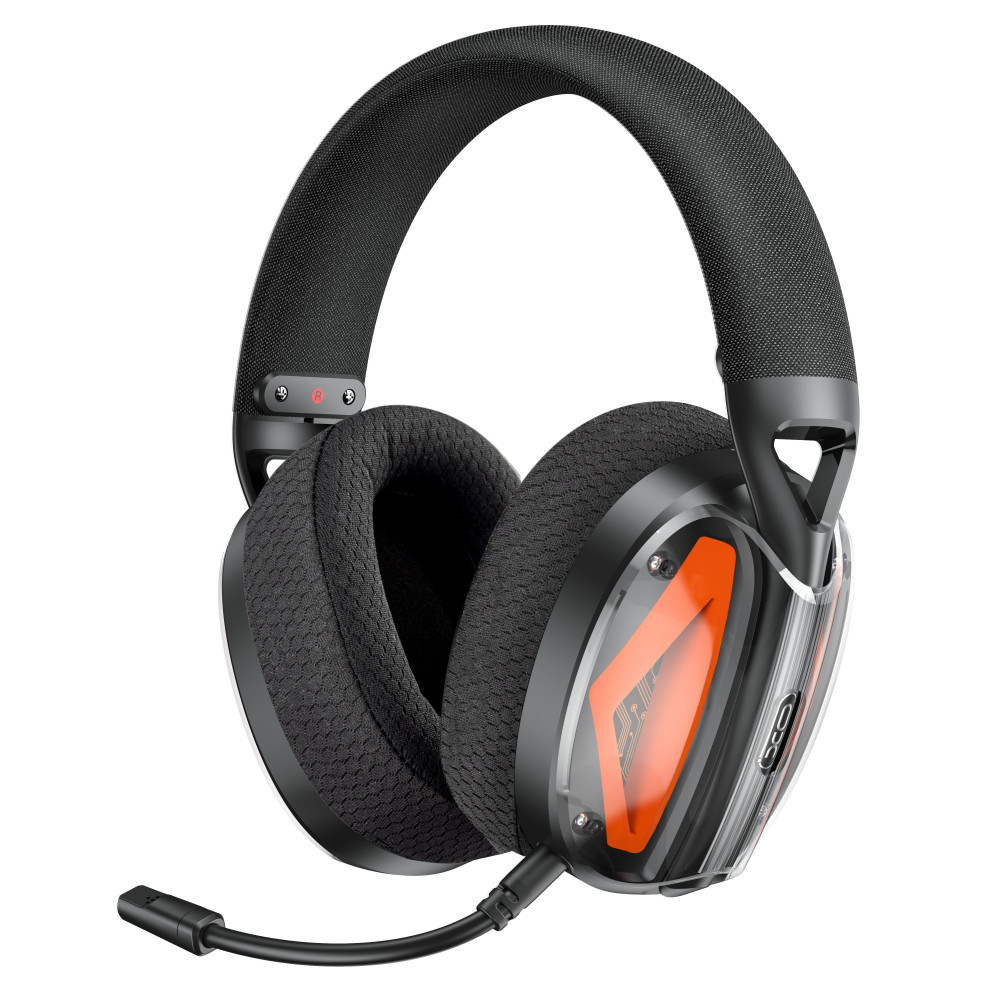 Навушники трирежимні ігрові XO BE46 |2.4G/Bluetooth| Чорно-помаранчевий 49436, фото 1