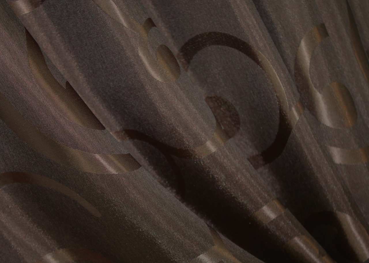 Шторна тканина жакард. Висота 2,7м. Колір венге. Код 1530ш, фото 1