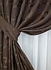 Шторна тканина жакард. Висота 2,7м. Колір венге. Код 1530ш, фото 4
