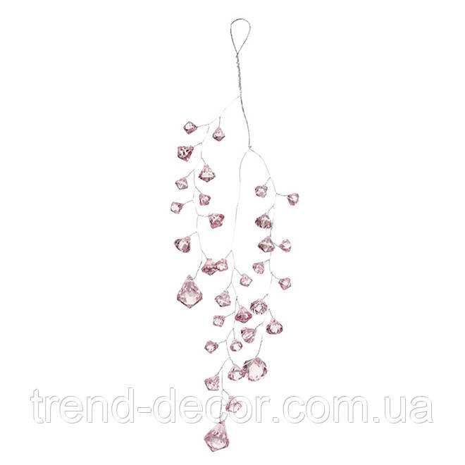 Підвіска новорічна з кристалів 28 см. (ціна за 1 шт.) 13802