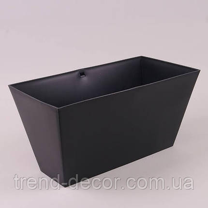 Горщик пластмасовий Tubus Case антрацитовий 40см., фото 1