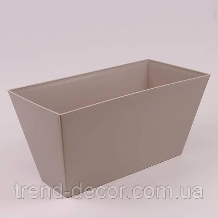 Горщик пластмасовий Tubus Case мокка 40см., фото 1