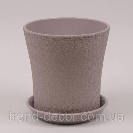 Горщик керамічний Вуаль шовк аметистовий 1л., фото 1