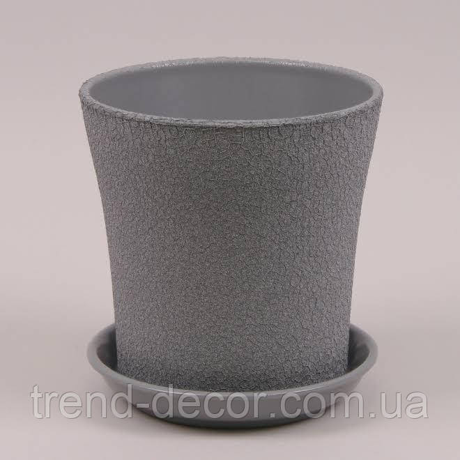 Горщик керамічний Вуаль шовк металік 1л.