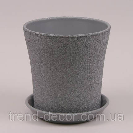 Горщик керамічний Вуаль шовк металік 2.3л., фото 1