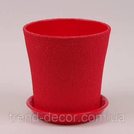 Горщик керамічний Вуаль шовк червоний 4л., фото 1