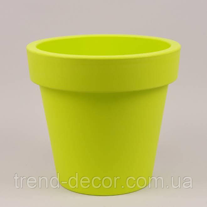 Горщик пластмасовий Lofly круглий лайм 30см.