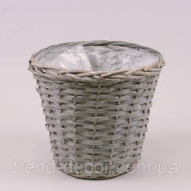 Кашпо з лози сіре 45395