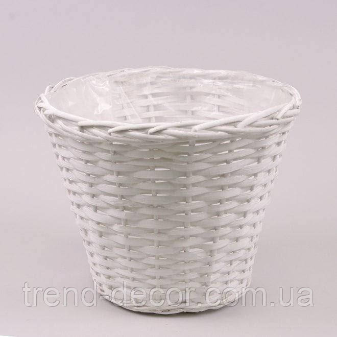 Кашпо з лози біле 45391