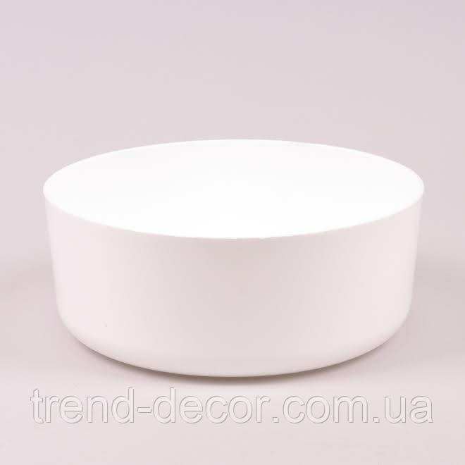 Горщик пластмасовий Миска Олі білий 22.5см.