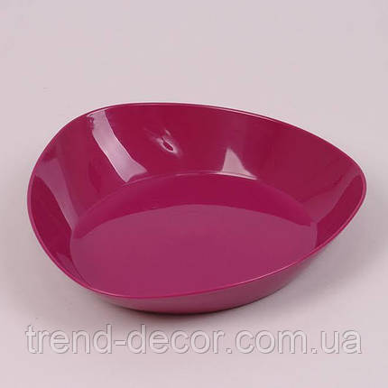 Підставка пластмасова Трикутна бордова 15.5см., фото 1